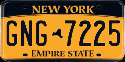 NY license plate GNG7225