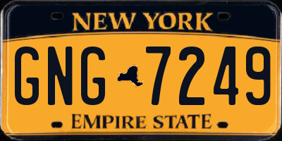 NY license plate GNG7249
