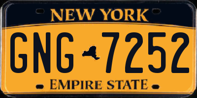NY license plate GNG7252