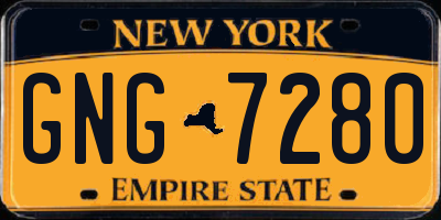 NY license plate GNG7280