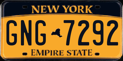NY license plate GNG7292