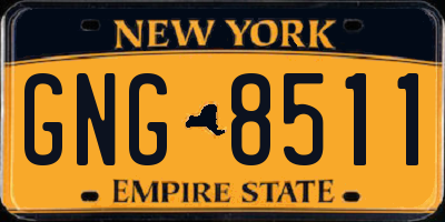 NY license plate GNG8511