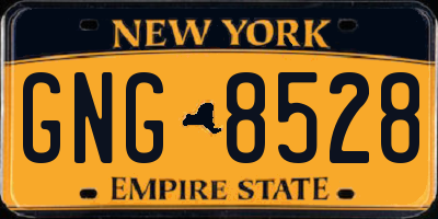NY license plate GNG8528