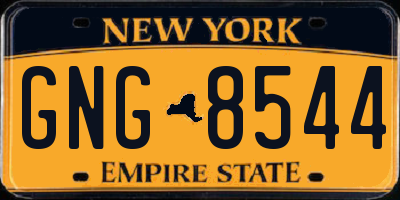 NY license plate GNG8544