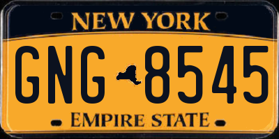 NY license plate GNG8545