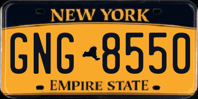 NY license plate GNG8550