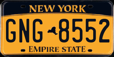 NY license plate GNG8552