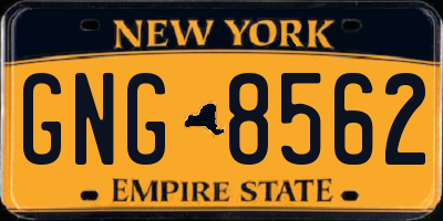 NY license plate GNG8562