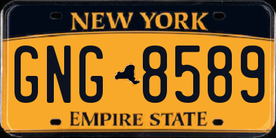 NY license plate GNG8589