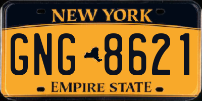 NY license plate GNG8621