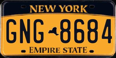NY license plate GNG8684
