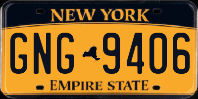 NY license plate GNG9406