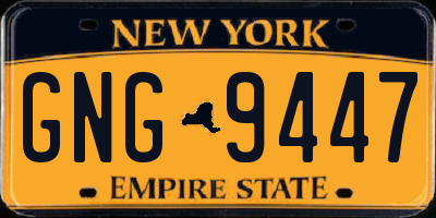 NY license plate GNG9447