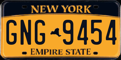 NY license plate GNG9454