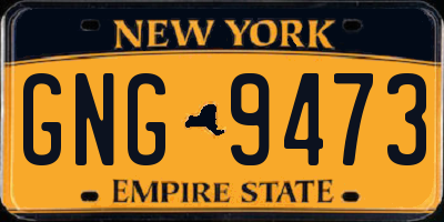 NY license plate GNG9473