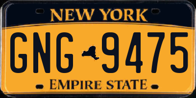 NY license plate GNG9475