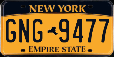 NY license plate GNG9477