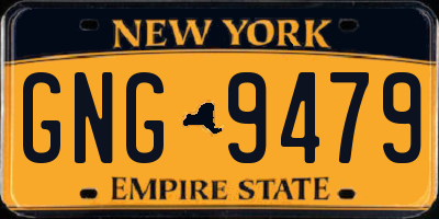 NY license plate GNG9479