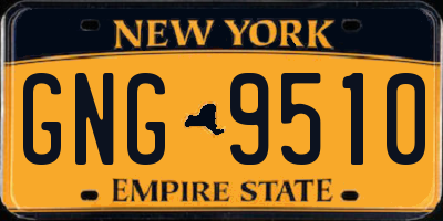 NY license plate GNG9510