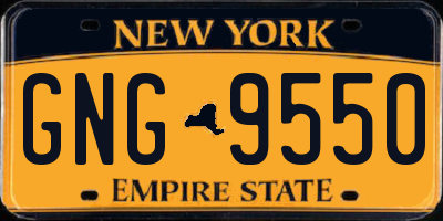 NY license plate GNG9550