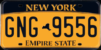 NY license plate GNG9556
