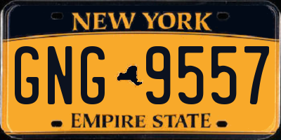 NY license plate GNG9557