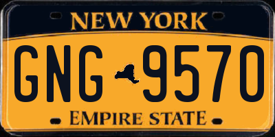 NY license plate GNG9570