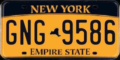 NY license plate GNG9586