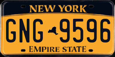 NY license plate GNG9596