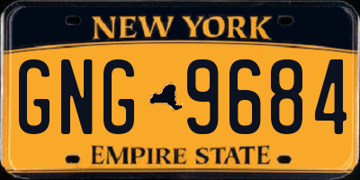 NY license plate GNG9684