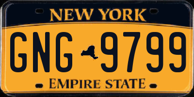 NY license plate GNG9799