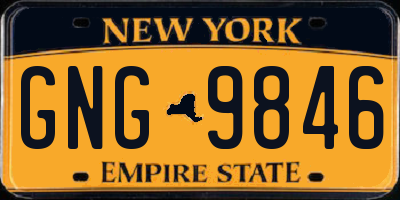 NY license plate GNG9846