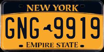 NY license plate GNG9919
