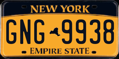 NY license plate GNG9938