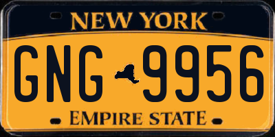 NY license plate GNG9956