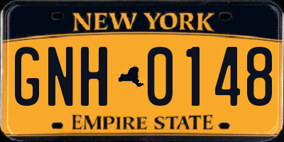 NY license plate GNH0148