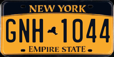 NY license plate GNH1044