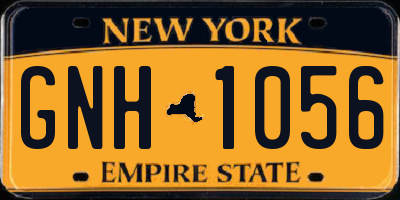 NY license plate GNH1056