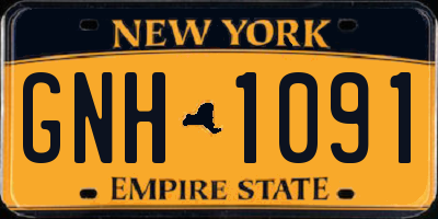 NY license plate GNH1091