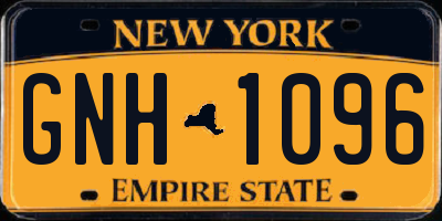 NY license plate GNH1096
