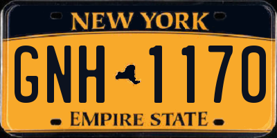 NY license plate GNH1170