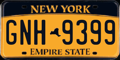NY license plate GNH9399