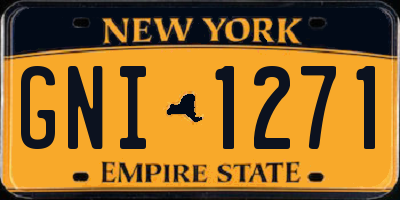 NY license plate GNI1271