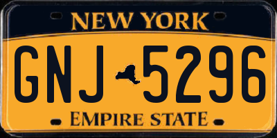 NY license plate GNJ5296