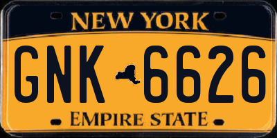 NY license plate GNK6626