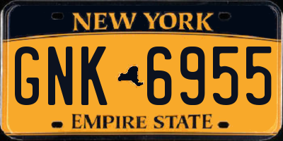 NY license plate GNK6955