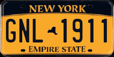 NY license plate GNL1911