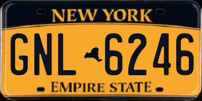 NY license plate GNL6246