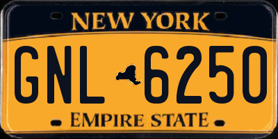 NY license plate GNL6250