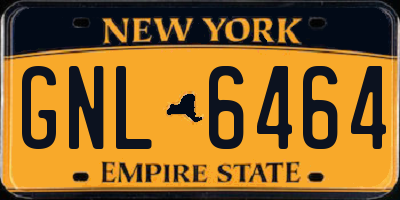 NY license plate GNL6464